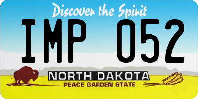 ND license plate IMP052