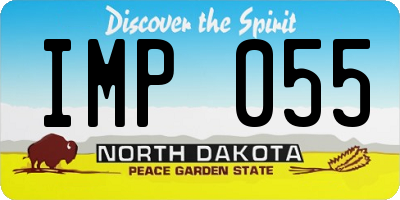 ND license plate IMP055