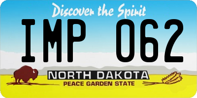 ND license plate IMP062