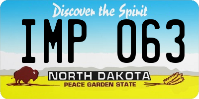ND license plate IMP063
