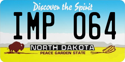 ND license plate IMP064