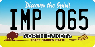 ND license plate IMP065