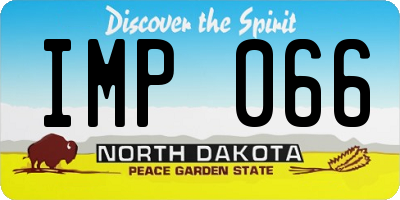 ND license plate IMP066