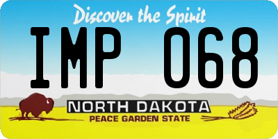 ND license plate IMP068