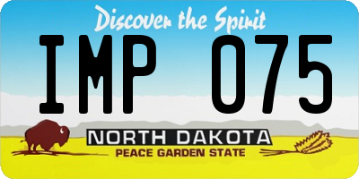 ND license plate IMP075