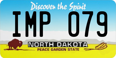 ND license plate IMP079