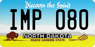 ND license plate IMP080