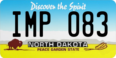 ND license plate IMP083