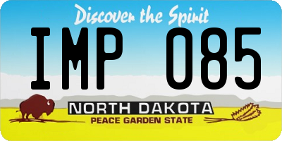 ND license plate IMP085
