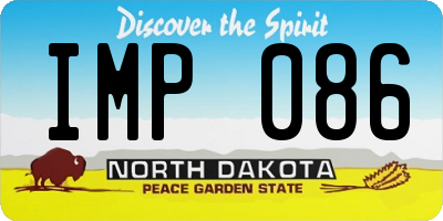 ND license plate IMP086
