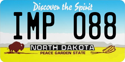 ND license plate IMP088