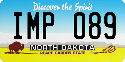 ND license plate IMP089