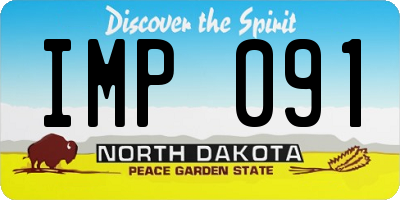 ND license plate IMP091