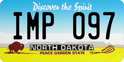 ND license plate IMP097