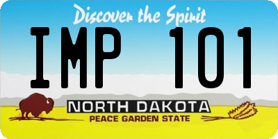 ND license plate IMP101