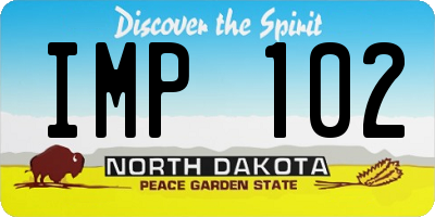 ND license plate IMP102