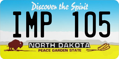 ND license plate IMP105