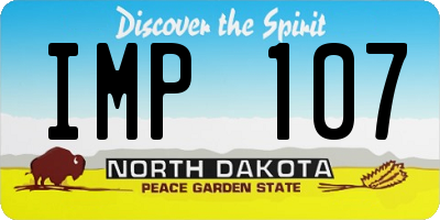 ND license plate IMP107
