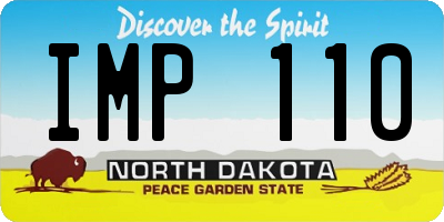 ND license plate IMP110