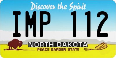 ND license plate IMP112