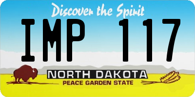 ND license plate IMP117