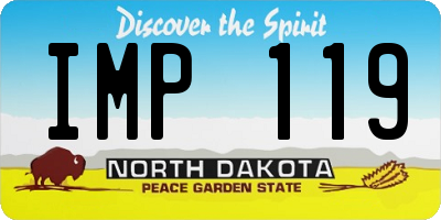 ND license plate IMP119
