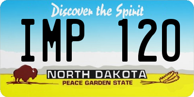 ND license plate IMP120