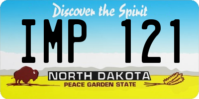 ND license plate IMP121