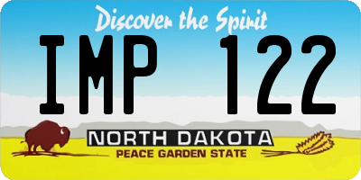 ND license plate IMP122