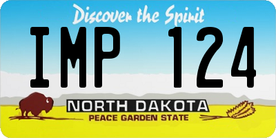 ND license plate IMP124