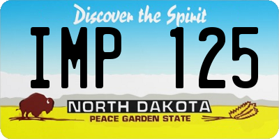 ND license plate IMP125