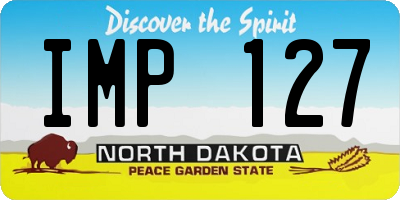 ND license plate IMP127