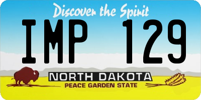 ND license plate IMP129