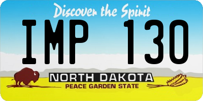 ND license plate IMP130