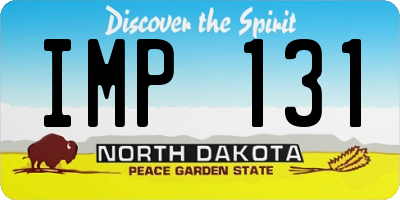ND license plate IMP131