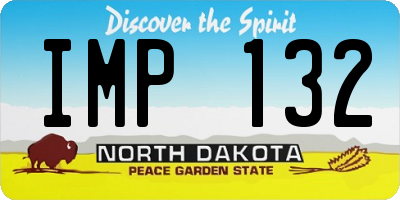 ND license plate IMP132