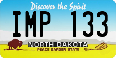 ND license plate IMP133