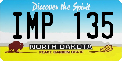 ND license plate IMP135