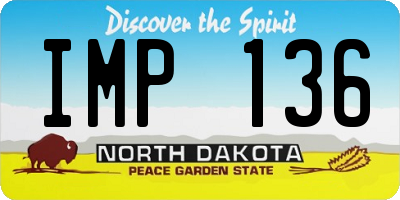 ND license plate IMP136