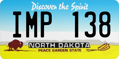 ND license plate IMP138