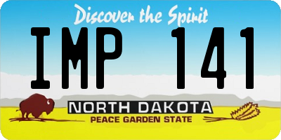 ND license plate IMP141