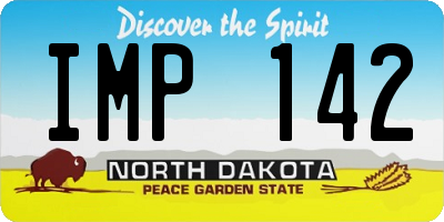 ND license plate IMP142