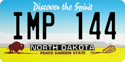 ND license plate IMP144