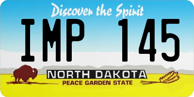 ND license plate IMP145