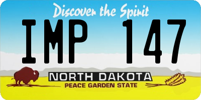 ND license plate IMP147
