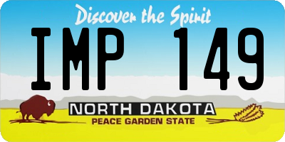 ND license plate IMP149