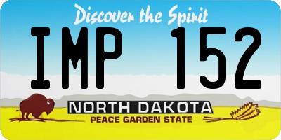 ND license plate IMP152