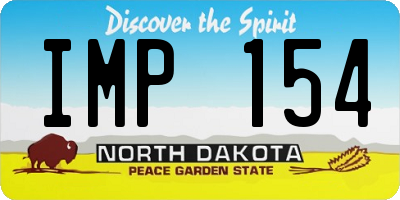 ND license plate IMP154