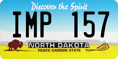 ND license plate IMP157