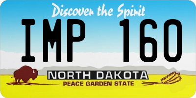 ND license plate IMP160